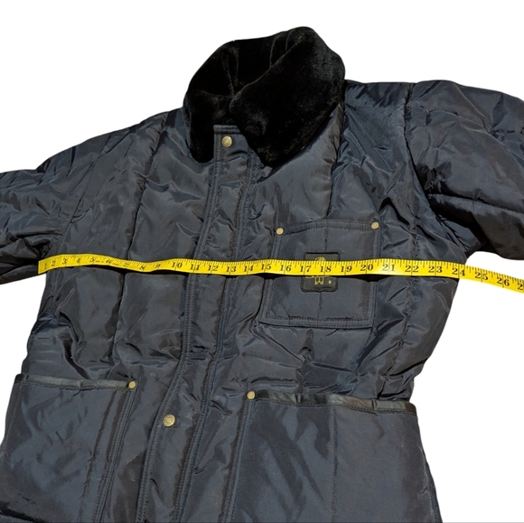 Refrigiwear Iron Tuff Insulated Jacket Black Faux Fur Collar - Picture 10 of 11